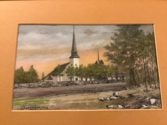 1936 Vintage Watercolour Painting by Artist E. Nargtrom in Arts & Collectibles in Belleville - Image 3