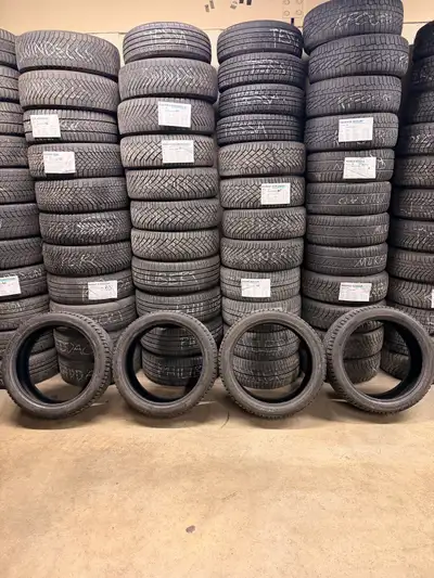 4X 255/40R21 102T XL Continental Ice Contact XTRM winter tires - Tires only did 2 winter seasons - T...