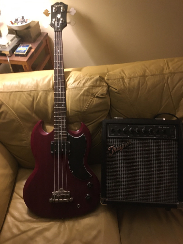SG bass and practice amp in Guitars in Ottawa