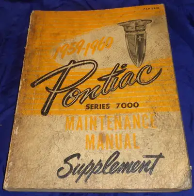 AM045 1959 1960 Pontiac S7000 Manual Sup PSD53-58 Pathfinder Strato-Chief Lauren -------------------...
