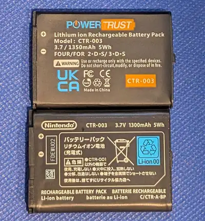 3DS and Switch Pro Controller Batteries, View more