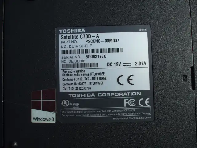 Ordinateur Portable Toshiba / Toshiba Lap Top Computer in Laptops in West Island - Image 4