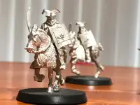 5 Metal mounted Easterlings with swords and shields Middle Earth