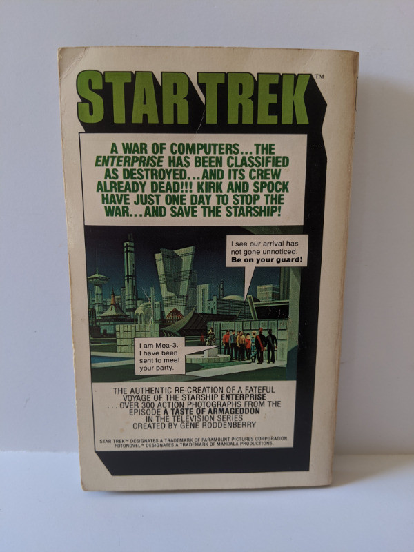 Star Trek Fotonovel #4 A TASTE OF ARMAGEDDON, 1978 Vintage in Arts & Collectibles in City of Halifax - Image 2