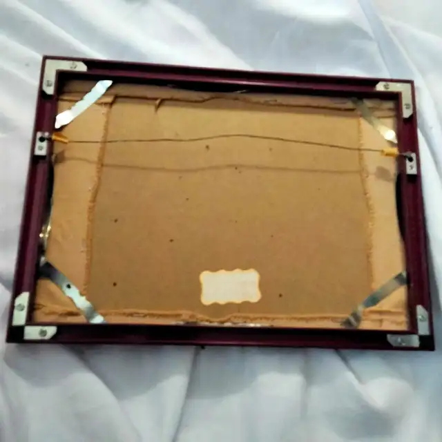 1920s Vintage Needlepoint Embroidery Framed64844381563778123