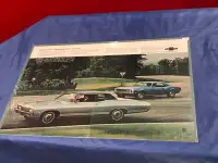 1968 Chevrolet Caprice Custom, Camaro SS Original Double Page Ad