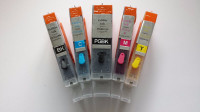 5 x Edible Ink Cartridges Canon PGI-250 / CLI-251