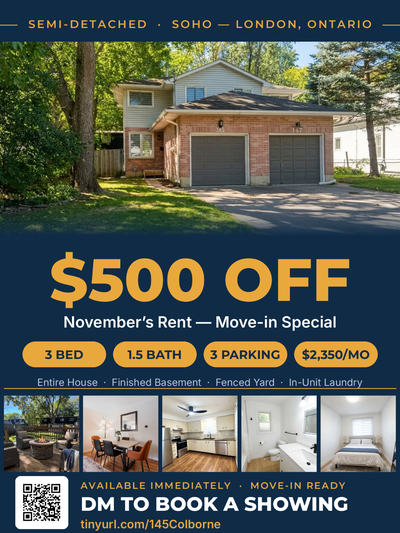 $500 OFF NOVEMBER'S RENT — MOVE-IN SPECIAL! Move in this November and pay just $1,850 for your first...