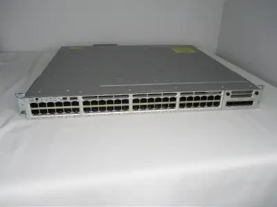 Cisco WS-C3850-48P-L 48 Port PoE+ Network Switch with C3850-NM-4-1G module and 1x PWR-C1-1100WAC pow...