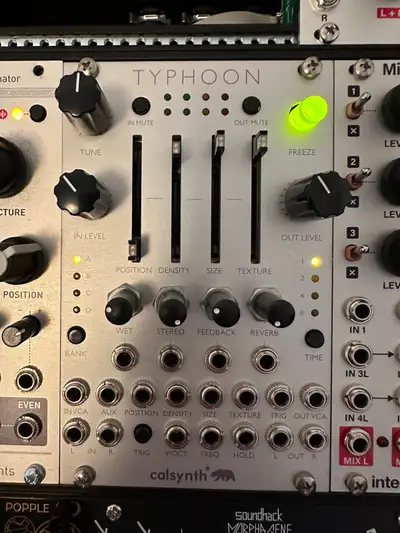 Calynth Typhoon (expanded Mutable Instruments Clouds) eurorack module for sale in mint condition. As...