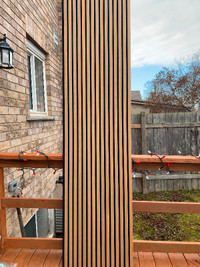 White Oak Acoustic Wood Slat Panel - Triple-Sided Real Wood