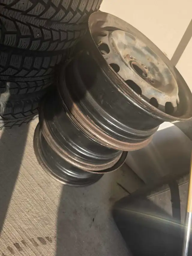 3 Black Steel Rims 5x114.3 (Mazda, Honda, etc) in Tires & Rims in Ottawa - Image 3