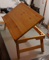 Wood laptop / tablet / reading tilting tray for lap