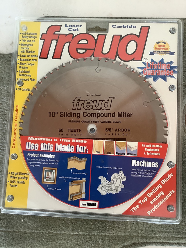 FREUD, 10” SLIDING COMPOUND,  MITER SAW BLADE in Power Tools in Brantford - Image 2