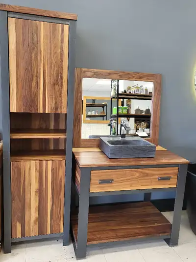Pour une vanité unique de rêve en bois massif sur mesure., View more
