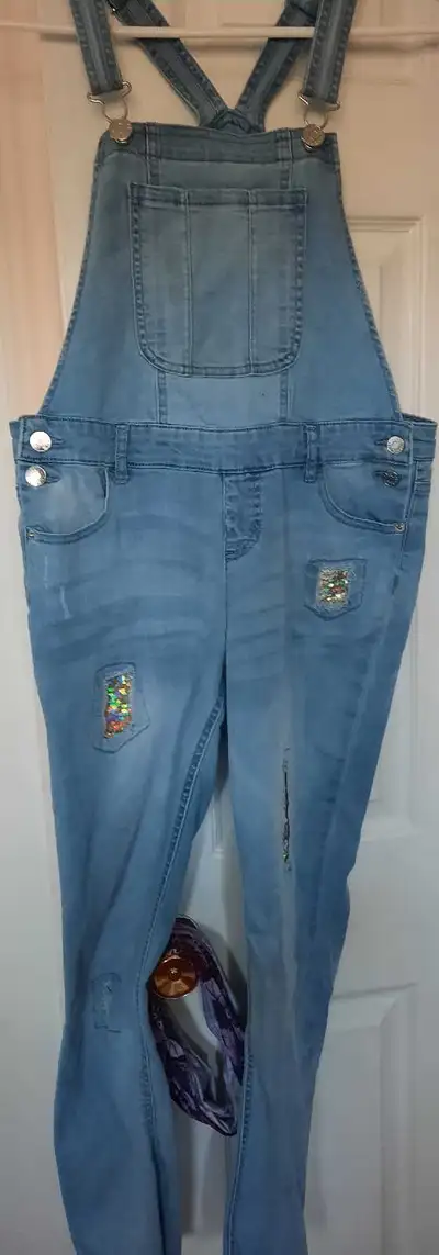 Size 16 Justice Overalls. My daughter doesn't like jean material, View more