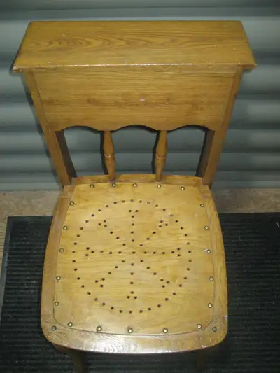 Antique Oak School Chair, View more