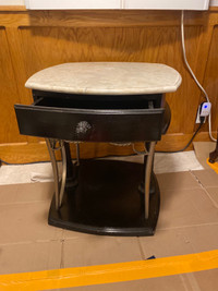 sturdy marble top side table 