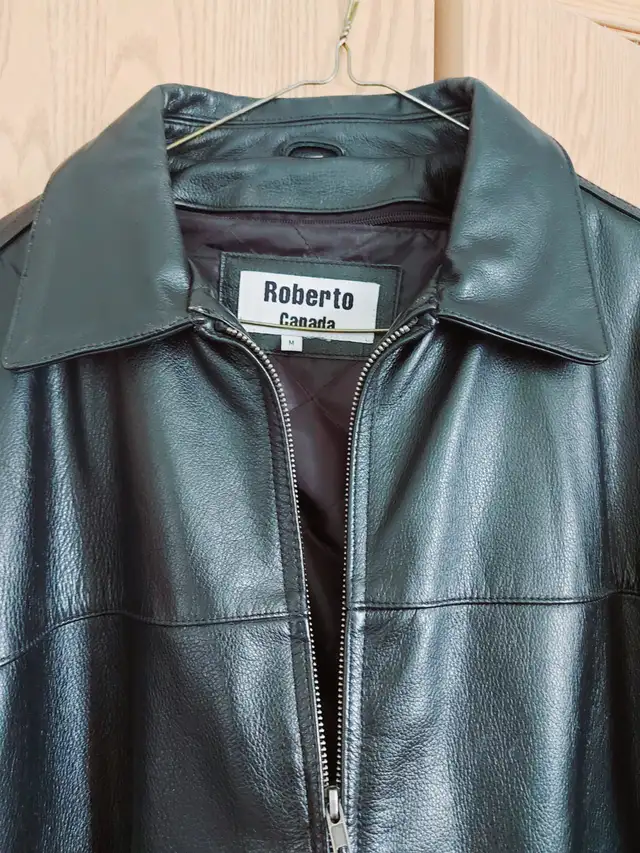 men’s leather jacket “M” size in Men's in Calgary - Image 5