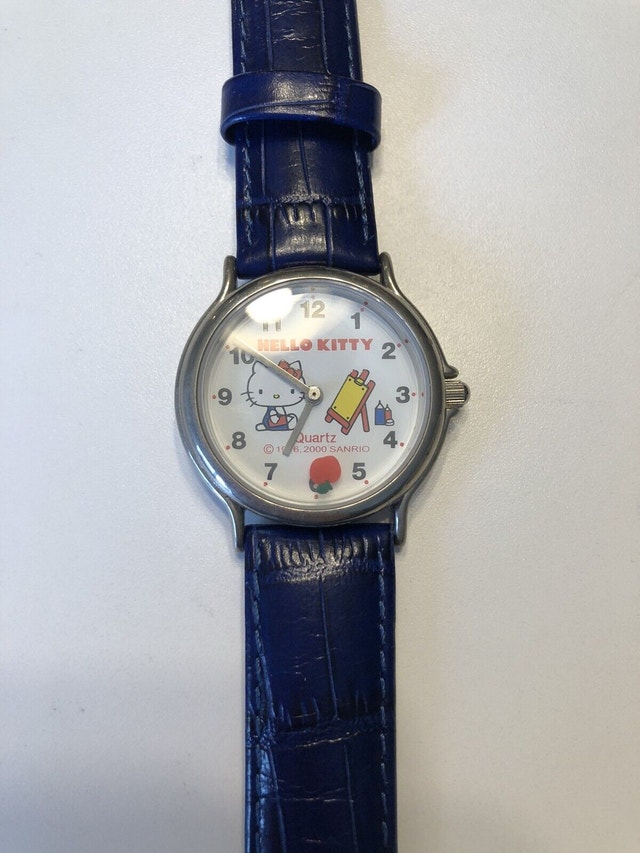 Sanrio Ladies Hello Kitty Watch with leather straps like new
