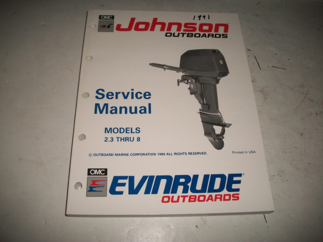 1991 JOHNSON-EVINRUDE SERVICE SHOP MANUALS in Boat Parts, Trailers & Accessories in Belleville - Image 2