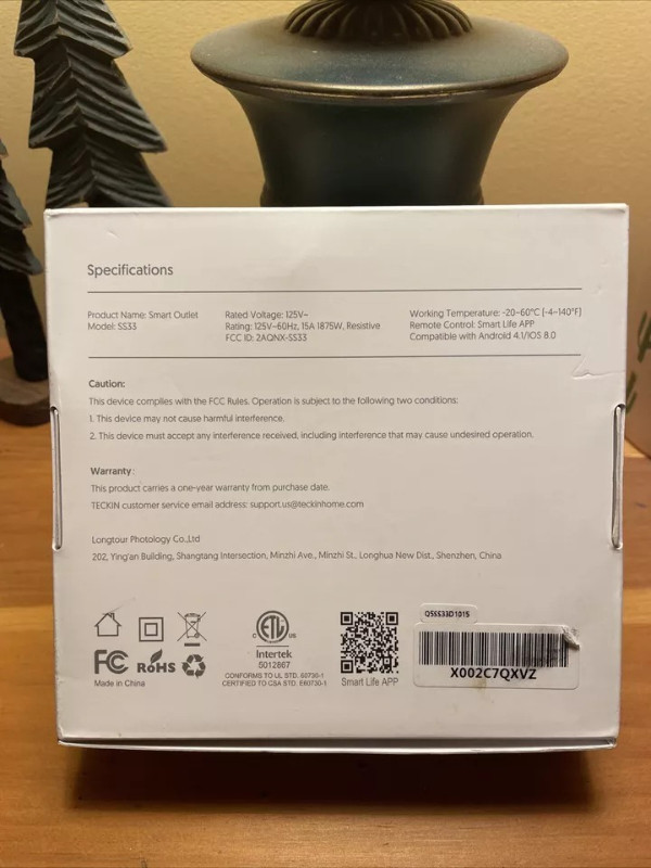 Outdoor Smart Plug TECKIN IP44 Wi-Fi Outlet SS33 3 Individual So in Other in Moose Jaw - Image 3