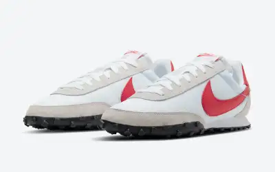 Nike Waffle Racer US 10 Men's White/ University Red Swoosh, View more