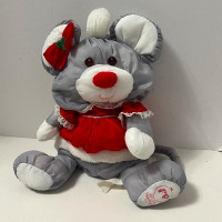 Vintage 1988 Puffalump Mrs Claus Christmas mouse plush doll