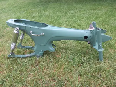 Selling a few projects due to health. $500 worth of powder coated frame, swing arm and triple tree....