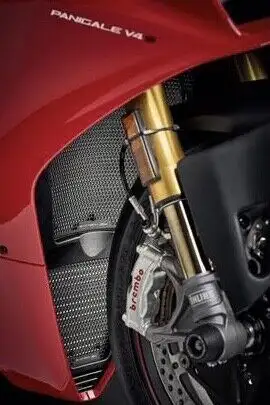 CNC racing grill set Ducati Panigale V4 V4r V4s upper & lower radiator protection from stone, rock g...