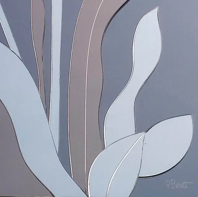 Vintage Smoked Glass Calla Lily Wall Mount Mirror by R. Parret! in Home Décor & Accents in London - Image 6