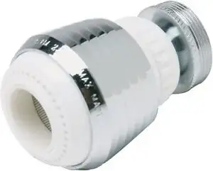 Kitchen tap Aerator with swivel and adjustable diffuser Aerated splash-free stream adds force to cle...