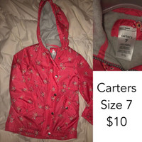 Girls carters size 7 jacket 