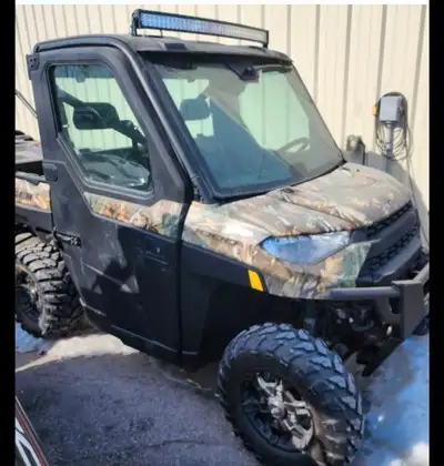 2021 Polaris Ranger Northstar. Heat, A/C, full cab, Polaris stereo, remote winch, new 30" Carnivor t...