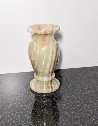 Vintage Solid Onyx Flower Vase, View more
