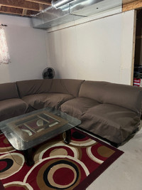 Sofa with coffee table