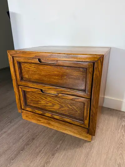Solid Oak Nightstand | End Table | Bedside Table | Refinished, View more