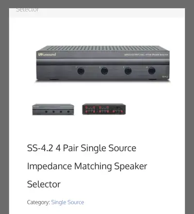 Used 4 speaker Selector. Perfect condition. Price is firm.