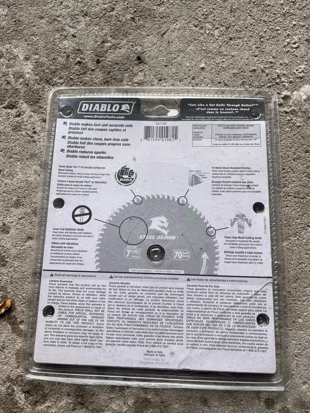 Diablo 7 1/4” circular saw blade in Power Tools in Oakville / Halton Region - Image 3