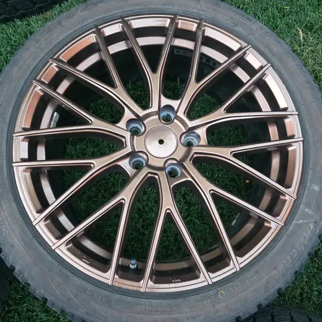 225/45/18 Toyo winter tires 80% tread with DAi alloy rims 5x114. in Tires & Rims in Markham / York Region - Image 6