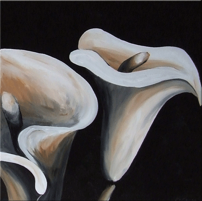 Fragile Beauty 48"x24" Original Art Hand-Painted Lily Painting in Home Décor & Accents in Saskatoon - Image 5