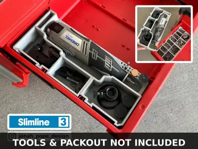 Milwaukee Packout Slimline Drawer Insert - Dremel 8220, View more
