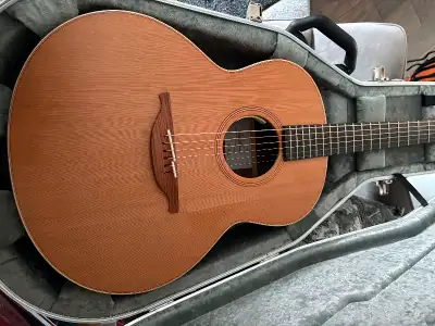This is a fantastic guitar. High quality build (specs included in the photos ). Top is cedar, back a...