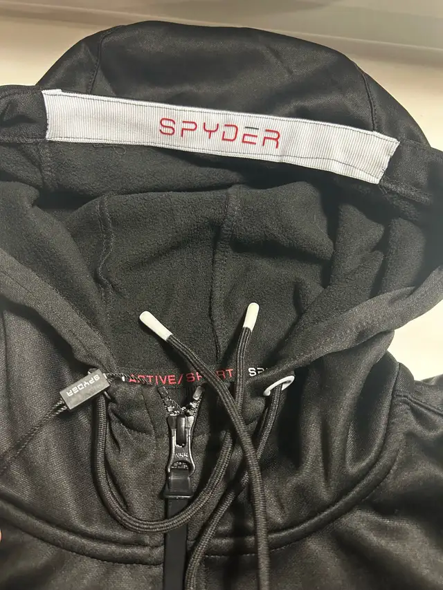 Brand New Spyder Active Men’s Hooded Full Zip Jacket - Black in Men's in Calgary - Image 7