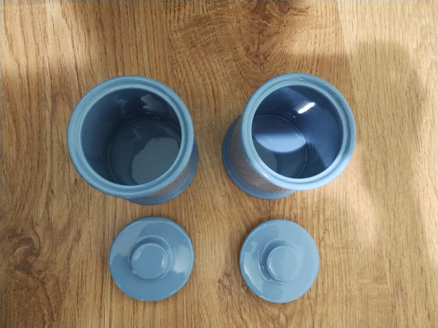 2 New Blue Ceramic Jars with Lids in Storage & Organization in Victoria - Image 3