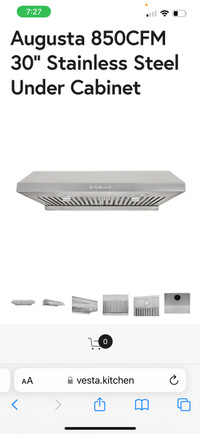 Brand New Vesta 850 CFM kitchen Range hood for wholesale.