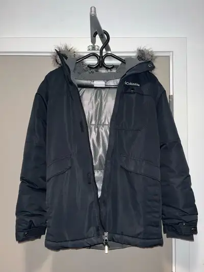 Columbia Omni-Heat Hooded Winter Jacket Black Girls Large, View more