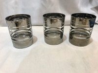 3 verres à scotch Dorothy Thorpe bordure miroir vintage