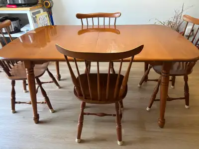 Solid Wood Table and Chairs, View more