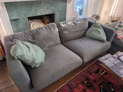 Structube Grey Fabric Two-Cushion Sofa, View more